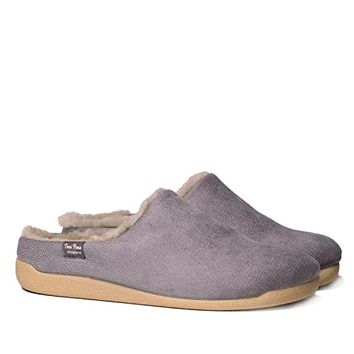 men's slipper made of fabric - NOTI-BD Grey, 44 EU - 10 UK.