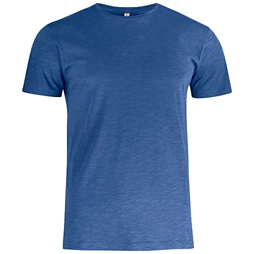 Men's Slub T T-Shirt, Blue Melange, XL