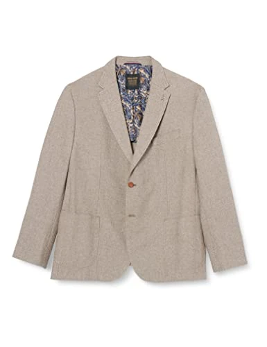 Men's Smart Casual Sakko Michel3 Voyage Travelsakko Blazer, Beige (Macadamia 7820), 22 (Size: 48)