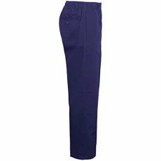 Mens Smart Rugby Trousers Fully Elasticated Stretch Waist Band with Draw Cord Comfortable Fit Workwear Bottoms Straight Leg Casual Formal Work Pants Size 30-48(Navy,42/29)