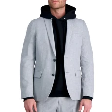 Men's Smart Wash Suit Separate Jacket Sport, Light Grey, 46