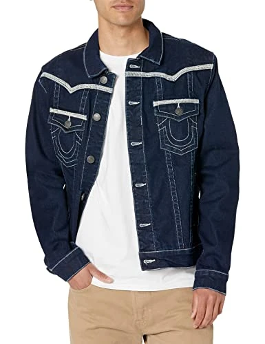 Men's Sn Jimmy Jacket Flatlock Denim, 2s Body Rinse, M