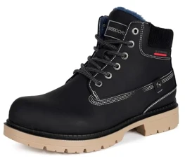 Mens Snow Boots Waterproof Booties Winter Walking Boots Fur Lined,Carbon Black,UK10.5 Mens Snow Boots Waterproof Booties Winter Walking Boots Fur Lined,Carbon Black,UK10.5