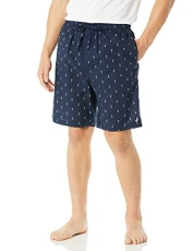 Men's Soft Woven 100% Cotton Elastic Waistband Sleep Pajama Short, True Navy, XL Men's Soft Woven 100% Cotton Elastic Waistband Sleep Pajama Short, True Navy, XL