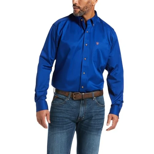 Mens Solid Twill Shirt XXXLR Ultramarine