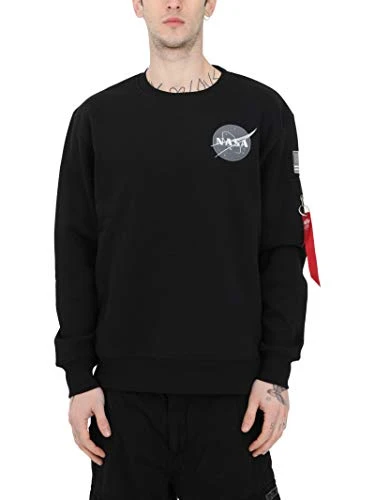 Men's Space Shuttle Sweater Sweatshirt, Black, M