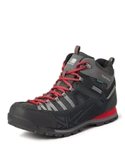 Men's Spike Mid 3 Weathertite Low Rise Hiking Boots, Black Red, 8 UK Men's Spike Mid 3 Weathertite Low Rise Hiking Boots, Black Red, 8 UK
