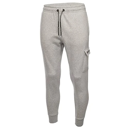 Mens Sport Cargo Joggers Silver Marl XXL