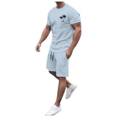 Mens Sport Suits 2 Piece Set Henley Shirt Short Sleeve and Casual Beach Shorts Summer Yoga Outfits Men Casual Outfits White Short Set for Big and Tall Men(Light Blue,XXL) Mens Sport Suits 2 Piece Set Henley Shirt Short Sleeve and Casual Beach Shorts Summer Yoga Outfits Men Casual Outfits White Short Set for Big and Tall Men(Light Blue,XXL)