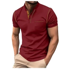Men’s Sport T-Shirt, Breathable Cool Dry Mesh Base Layer Tops Short Sleeve Running Top Gym Shirt Polo Shirts for Men Adult Orange Mens Tops Casual Vest Men Slim