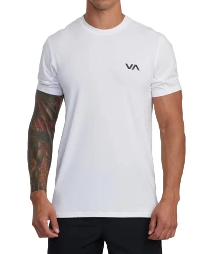 Men's Sport Vent Short Sleeve Crew Neck T-Shirt, White, Large