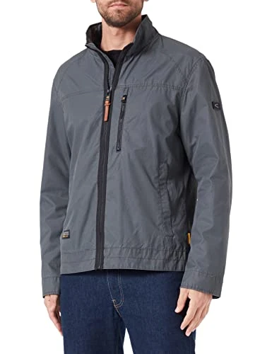 Men's Sporty blouson with stand-up collar, charcoal, 60