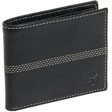 Men's Sportz Leather Passcase Wallet, Black (Quad Stitch), One Size