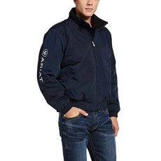 Mens Stable Coat Jacket Navy - Lightweight Waterproof Sprayproof Mens Stable Coat Jacket Navy - Lightweight Waterproof Sprayproof
