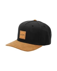 Mens Stacked Snapback Cap, Black