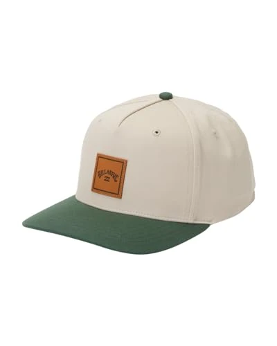 Mens Stacked Snapback Cap, Oyster
