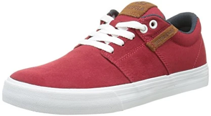 Men’s STACKS VULC II Low-Top Sneakers Red Size: 9