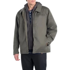 Men's Standard Dakota Jacket Full Zip Up Winter Coat Rugged Waxed Cotton Canvas Outerwear Hooded Trucker Western Style Clothing, Army Men's Standard Dakota Jacket Full Zip Up Winter Coat Rugged Waxed Cotton Canvas Outerwear Hooded Trucker Western Style Clothing, Army