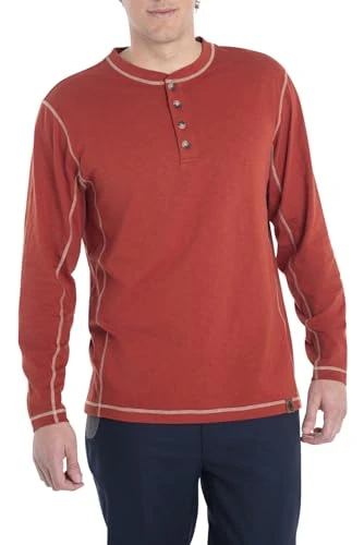 Men's Standard Maverick Slub Henley Shirt, Barnwood, XX-Large