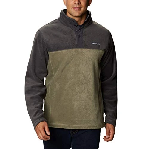 Men's Steens Mountain Half Snap, Fleece Pull Over, Stone Green/Shark, Size M