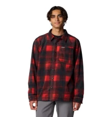 Men's Steens Mountain Printed Shirt Jacket II, Sail Red Omblur, 1X Big