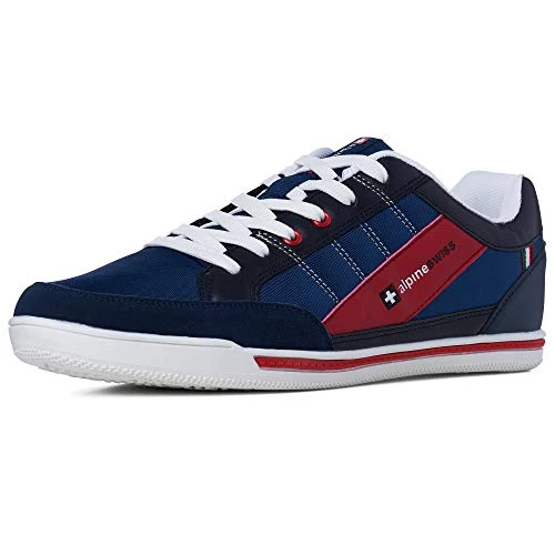 Mens Stefan Navy Suede Trim Retro Fashion Sneakers 10 M US