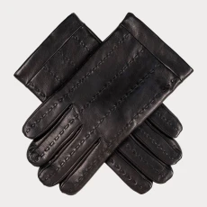 Men’ ‘Stitch Lines’ Cashmere Lined Leather Gloves