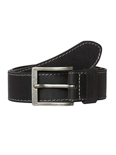 Men's Stitched Belt, Black, 90 cm UK