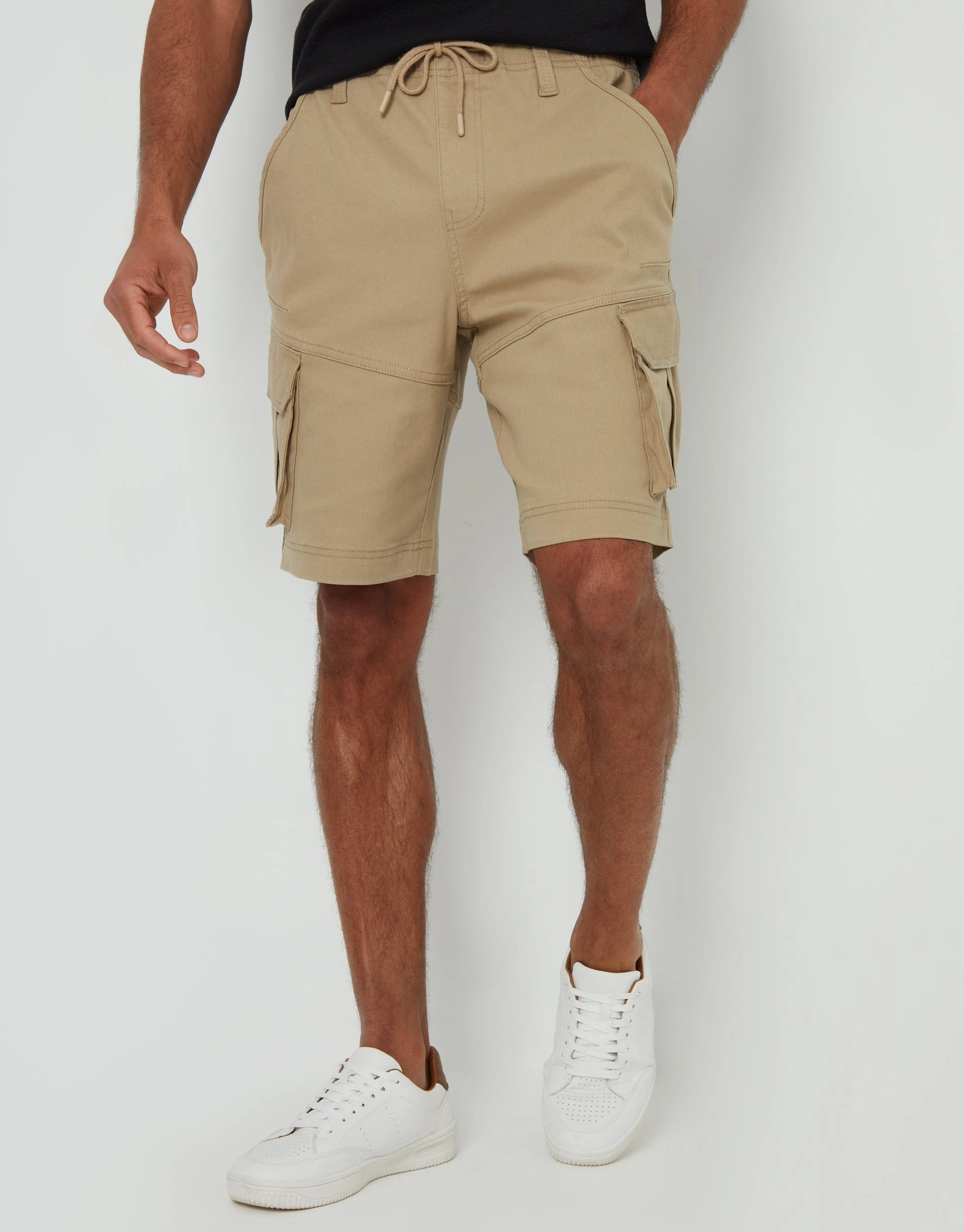 Men's Stone Dobby Textured Cargo Shorts