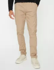 Men's Stone Slim Fit Pull-On Chino Trousers