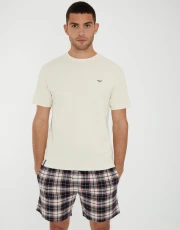 Men's Stone Textured T-Shirt & Check Short Pyjamas (2-Piece Set)