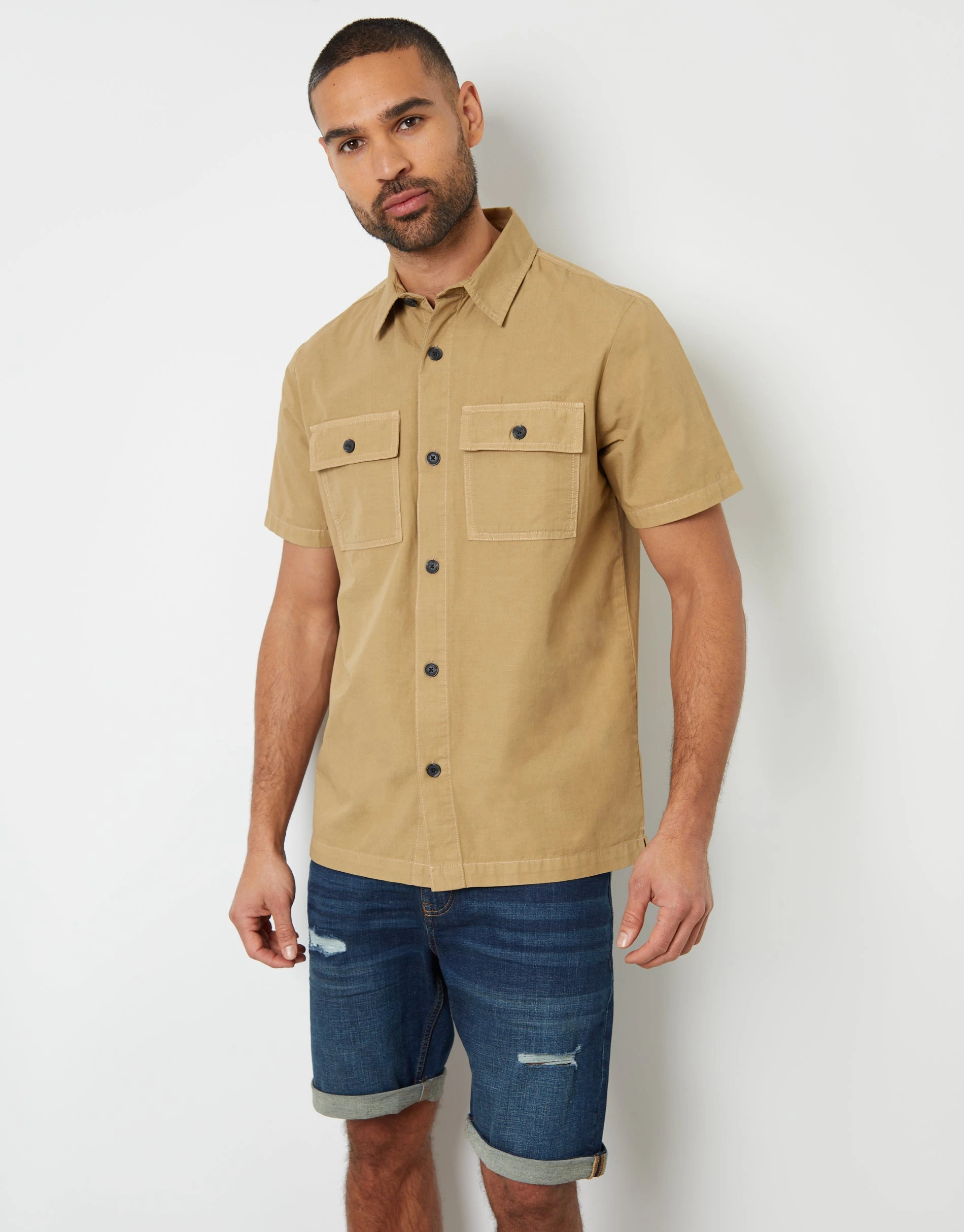 Men's Stone Utility Short Sleeve Shirt