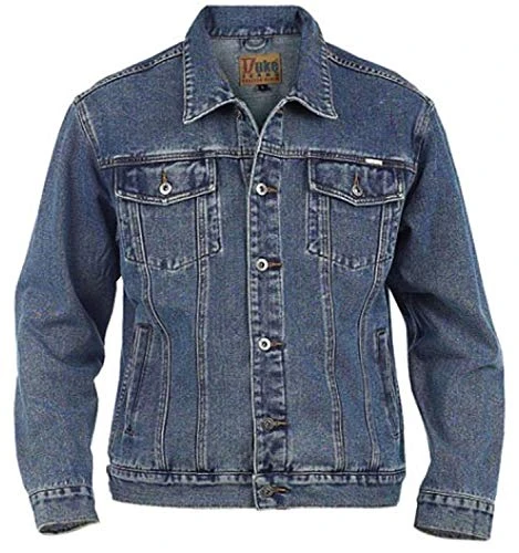 Mens Stonewash Blue Denim Jacket (1XL)