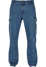 Men's Straight Leg Cargo Jeans Pants, Light blue washed, Men's Straight Leg Cargo Jeans Pants, Light blue washed,