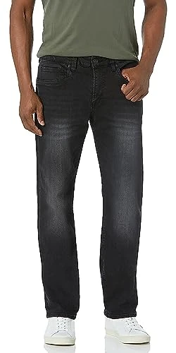Men's Straight Six Jeans, Black, 31W x 30L