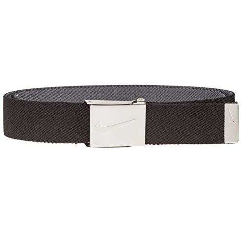 Men's Stretch Web Belt, Black/Grey, One Size