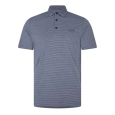 Mens Striped Polo Navy Heather XL