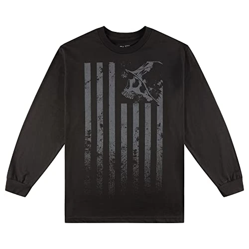 Men's Stripes Long Sleeve T Shirt Black 3XL