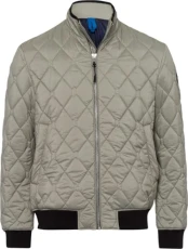 Men's Style Crew Quilted Biker Jacket Blouson, Racing, XXXXXL