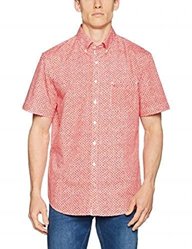 Men's Style Dan Casual Shirt, red, M