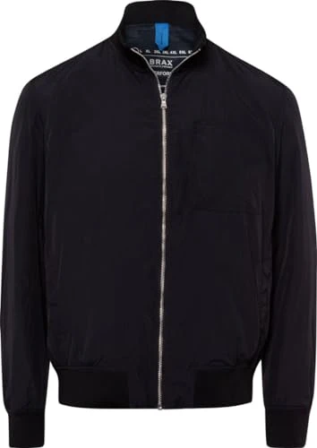 Men's Style Enzo retro classic: smart blouson Biker jacket, black, XXXXXXL