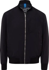 Men's Style Enzo retro classic: smart blouson Biker jacket, black, XXXXXXL