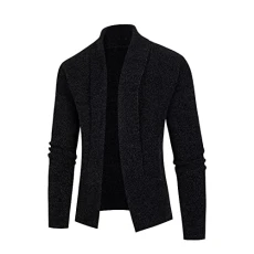 Men's Stylish Cadigan Sweater Classic 3D Print Cable Knit Cardigan Mens Party Christmas Men's Jumpers, Cardigans & Sweatshirts Black