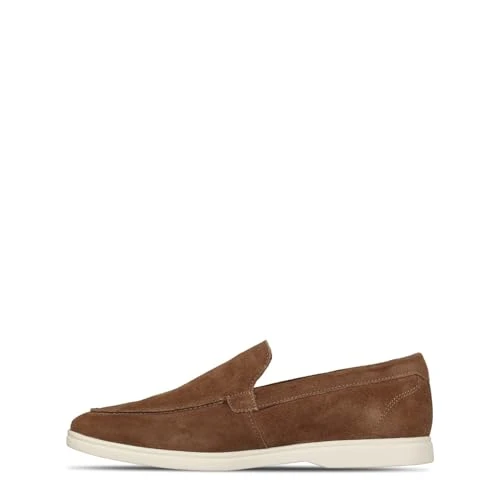Mens Suede Slip On Loafers Taupe 9 (43)