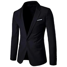Mens Suit Jacket Business Blazer Casual Single Breasted Coat Suit Jackets Dress Outwear Trenchcoat Black M Mens Suit Jacket Business Blazer Casual Single Breasted Coat Suit Jackets Dress Outwear Trenchcoat Black M