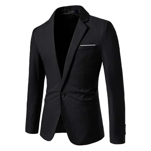 Mens Suit Jackets Slim Fit Solid Business Blazer Tops Comfort Smart Casual Blazer Timeless Elegance Classic Outdoor Blazers and Sport Coats