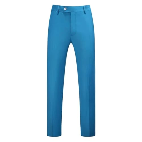Men's Suit Trousers Solid Dress Pants Regular Fit Straight Suit Pants Casual Business Trousers Comfortable Lightweight Pants with Button & Zip Fly Expandable-Waist Flat Front Trousers XXXXXXL
