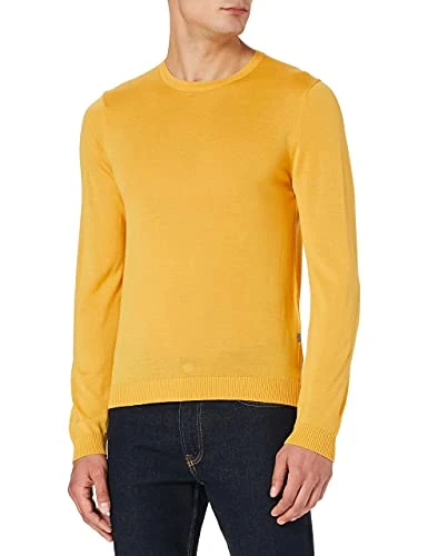 Men's Summer Merino V-Neck Sweater, Turmeric, 48