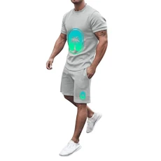 Mens Summer Outfits Set Graphic Print Fashion Summer Short Sleeve Round Neck Shirt and Shorts Set New Years Eve Outfit Mens Men Loungewear Sets Short(Grey,L) Mens Summer Outfits Set Graphic Print Fashion Summer Short Sleeve Round Neck Shirt and Shorts Set New Years Eve Outfit Mens Men Loungewear Sets Short(Grey,L)