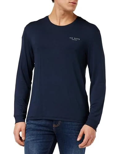 Mens Supersoft Jersey Long Sleeve Top T-Shirt, Navy-nws-002, S UK